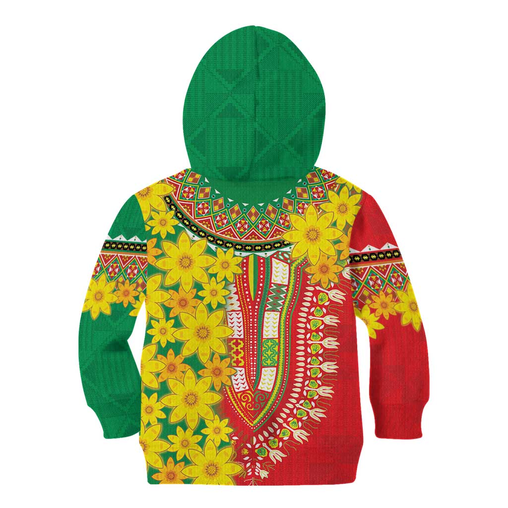 Ethiopian New Year Kid Hoodie Enkutatash Adey Abeba Flower Art - Wonder Print Shop