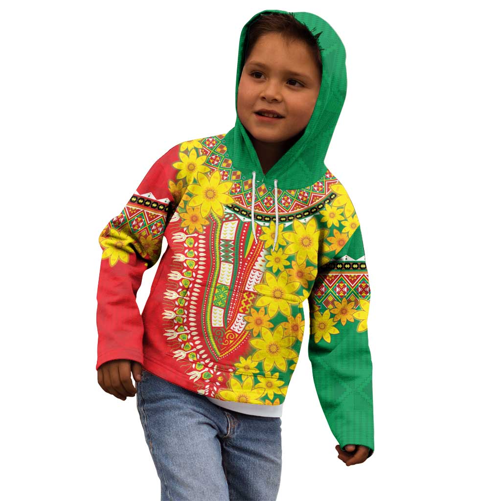 Ethiopian New Year Kid Hoodie Enkutatash Adey Abeba Flower Art - Wonder Print Shop