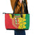 Ethiopian New Year Leather Tote Bag Enkutatash Adey Abeba Flower Art - Wonder Print Shop