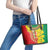 Ethiopian New Year Leather Tote Bag Enkutatash Adey Abeba Flower Art - Wonder Print Shop