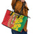 Ethiopian New Year Leather Tote Bag Enkutatash Adey Abeba Flower Art - Wonder Print Shop