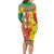Ethiopian New Year Long Sleeve Bodycon Dress Enkutatash Adey Abeba Flower Art - Wonder Print Shop