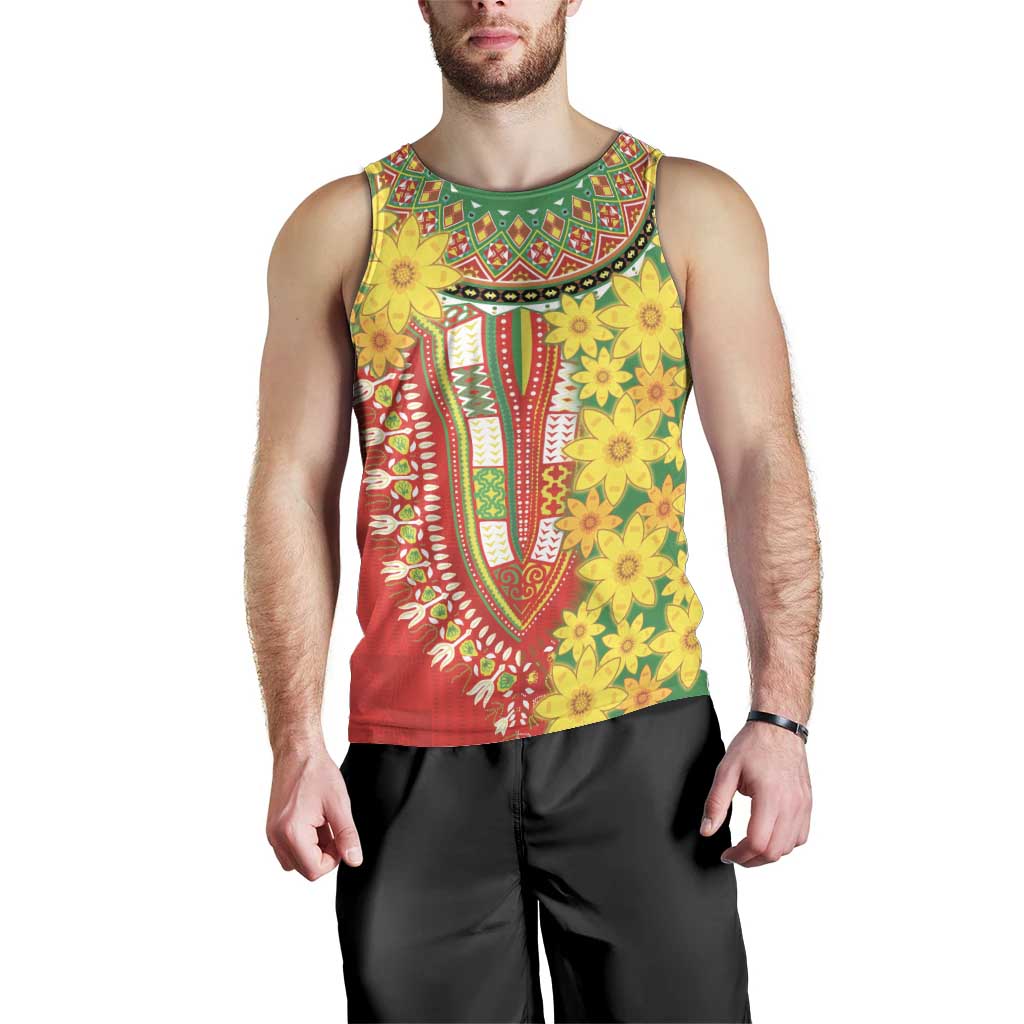Ethiopian New Year Men Tank Top Enkutatash Adey Abeba Flower Art - Wonder Print Shop