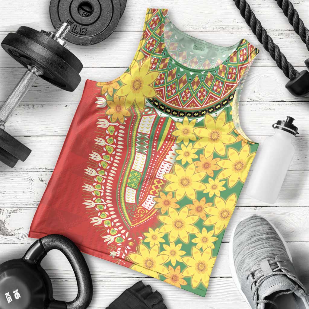 Ethiopian New Year Men Tank Top Enkutatash Adey Abeba Flower Art - Wonder Print Shop