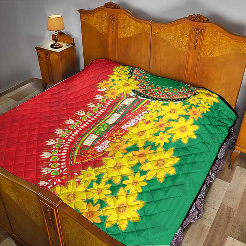 Ethiopian New Year Quilt Enkutatash Adey Abeba Flower Art - Wonder Print Shop