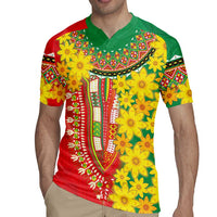 Ethiopian New Year Rugby Jersey Enkutatash Adey Abeba Flower Art - Wonder Print Shop