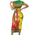 Ethiopian New Year Short Sleeve Bodycon Dress Enkutatash Adey Abeba Flower Art - Wonder Print Shop