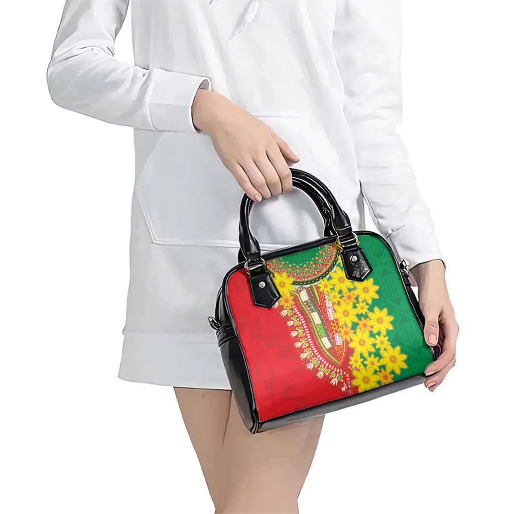 Ethiopian New Year Shoulder Handbag Enkutatash Adey Abeba Flower Art