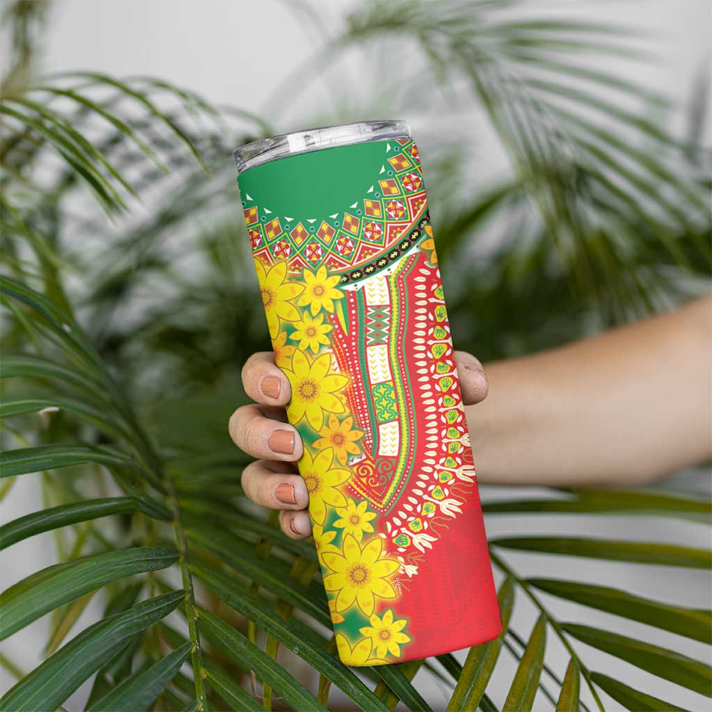 Ethiopian New Year Skinny Tumbler Enkutatash Adey Abeba Flower Art - Wonder Print Shop