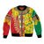 Ethiopian New Year Sleeve Zip Bomber Jacket Enkutatash Adey Abeba Flower Art - Wonder Print Shop