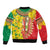 Ethiopian New Year Sleeve Zip Bomber Jacket Enkutatash Adey Abeba Flower Art - Wonder Print Shop