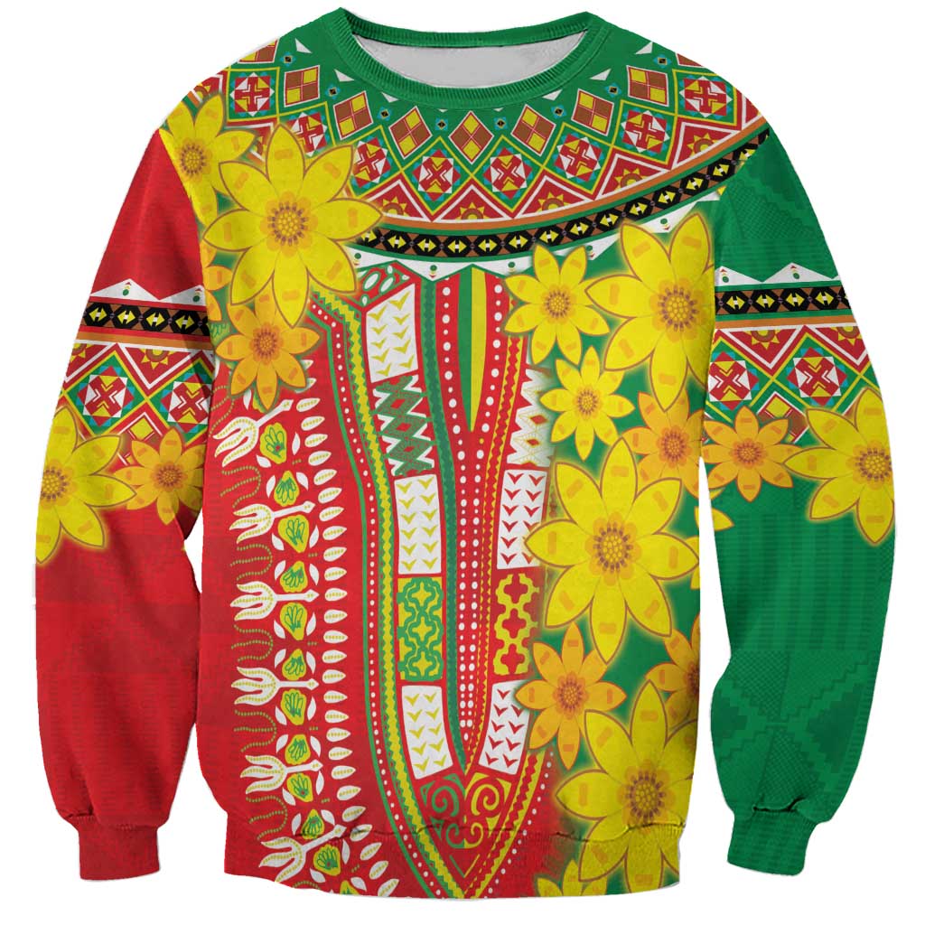 Ethiopian New Year Sweatshirt Enkutatash Adey Abeba Flower Art - Wonder Print Shop