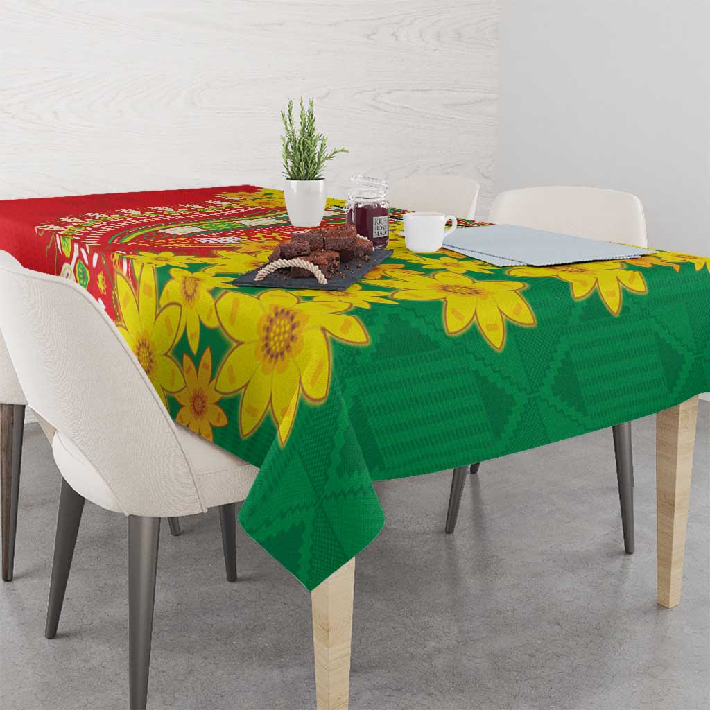 Ethiopian New Year Tablecloth Enkutatash Adey Abeba Flower Art - Wonder Print Shop