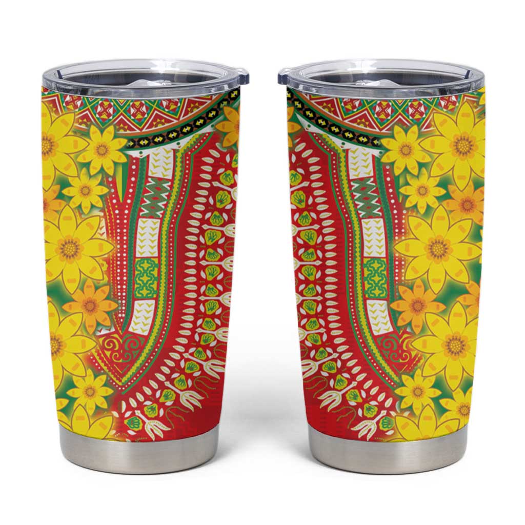 Ethiopian New Year Tumbler Cup Enkutatash Adey Abeba Flower Art - Wonder Print Shop