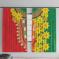 Ethiopian New Year Window Curtain Enkutatash Adey Abeba Flower Art - Wonder Print Shop