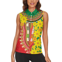 Ethiopian New Year Women Sleeveless Polo Shirt Enkutatash Adey Abeba Flower Art - Wonder Print Shop