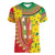Ethiopian New Year Women V-Neck T-Shirt Enkutatash Adey Abeba Flower Art - Wonder Print Shop