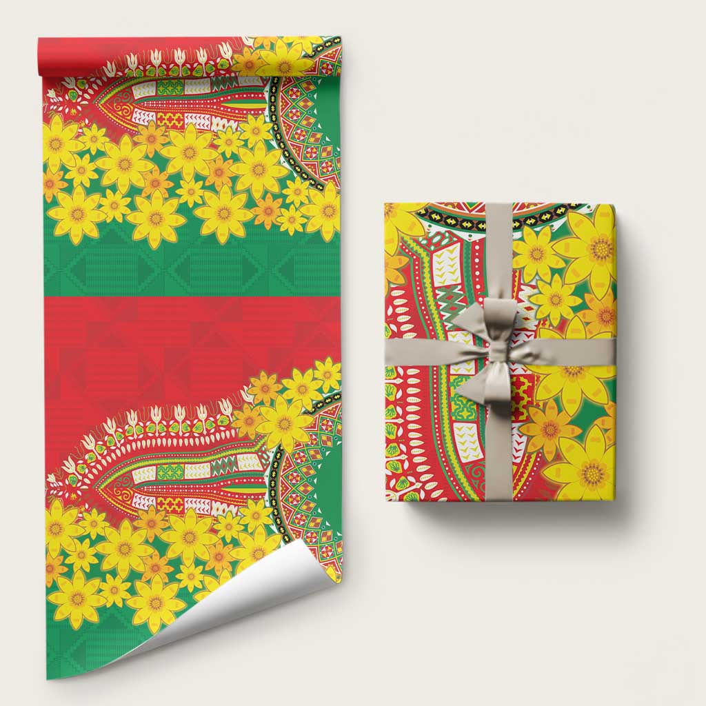 Africa Ethiopian New Year Wrapping Paper Enkutatash Adey Abeba Flower Art - Wonder Print Shop