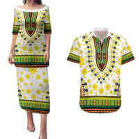 Enkutatash Dashiki and Adey Abeba Couples Matching Puletasi and Hawaiian Shirt LT9 - Wonder Print Shop