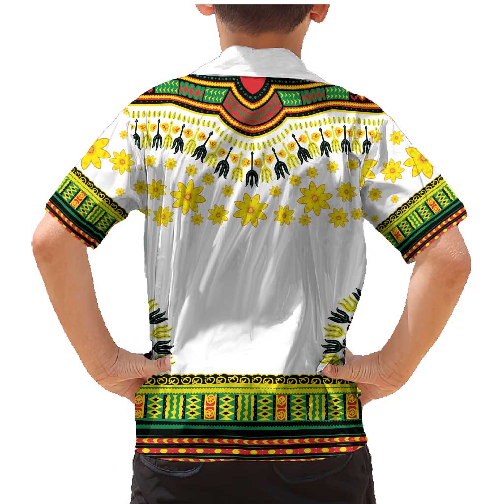 Enkutatash Dashiki and Adey Abeba Family Matching Mermaid Dress and Hawaiian Shirt LT9 - Wonder Print Shop