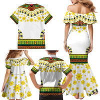 Enkutatash Dashiki and Adey Abeba Family Matching Mermaid Dress and Hawaiian Shirt LT9 - Wonder Print Shop