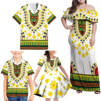Enkutatash Dashiki and Adey Abeba Family Matching Off Shoulder Maxi Dress and Hawaiian Shirt LT9 - Wonder Print Shop