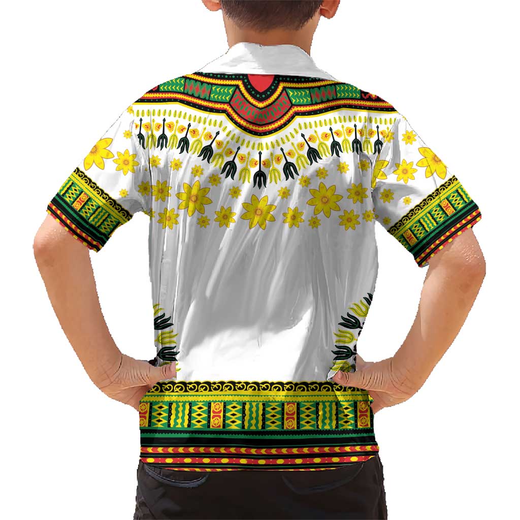 Enkutatash Dashiki and Adey Abeba Family Matching Short Sleeve Bodycon Dress and Hawaiian Shirt - Wonder Print Shop