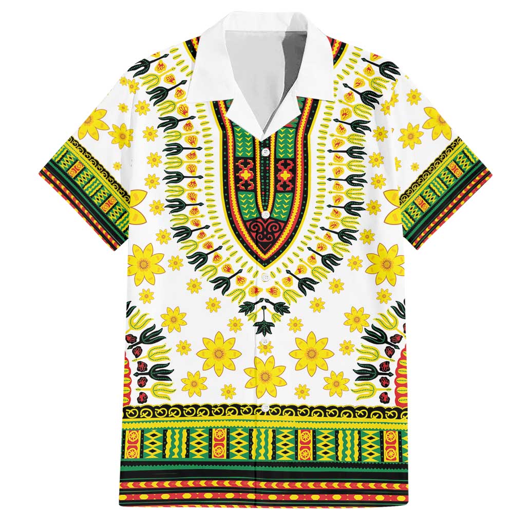 Enkutatash Dashiki and Adey Abeba Family Matching Short Sleeve Bodycon Dress and Hawaiian Shirt - Wonder Print Shop