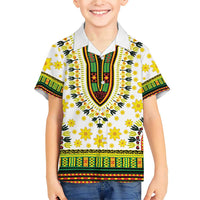 Enkutatash Dashiki and Adey Abeba Family Matching Short Sleeve Bodycon Dress and Hawaiian Shirt - Wonder Print Shop