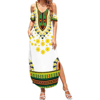 Enkutatash Dashiki and Adey Abeba Family Matching Summer Maxi Dress and Hawaiian Shirt - Wonder Print Shop