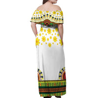 Enkutatash Dashiki and Adey Abeba Off Shoulder Maxi Dress - Wonder Print Shop