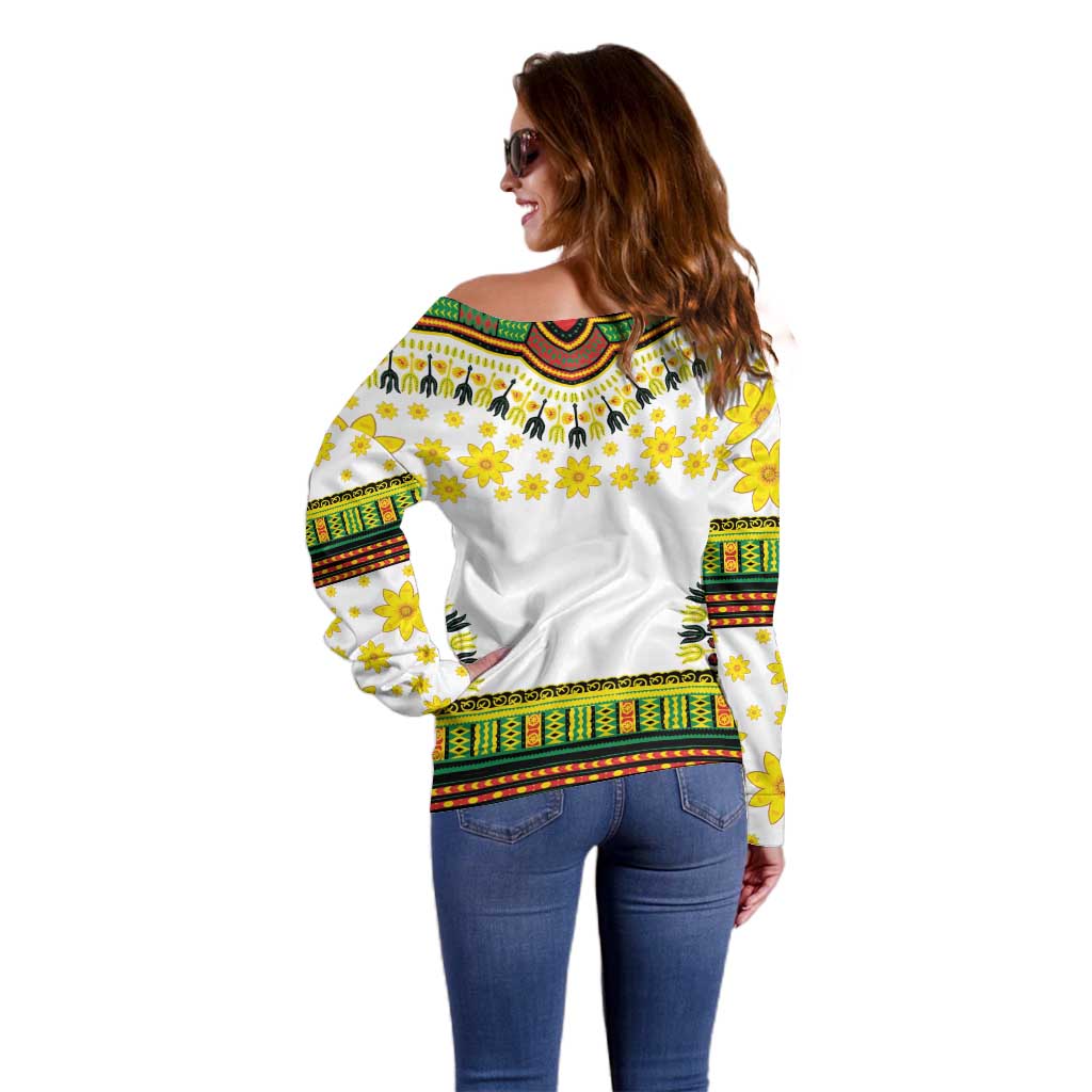 Enkutatash Dashiki and Adey Abeba Off Shoulder Sweater - Wonder Print Shop