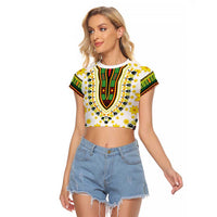 Enkutatash Dashiki and Adey Abeba Raglan Cropped T Shirt - Wonder Print Shop