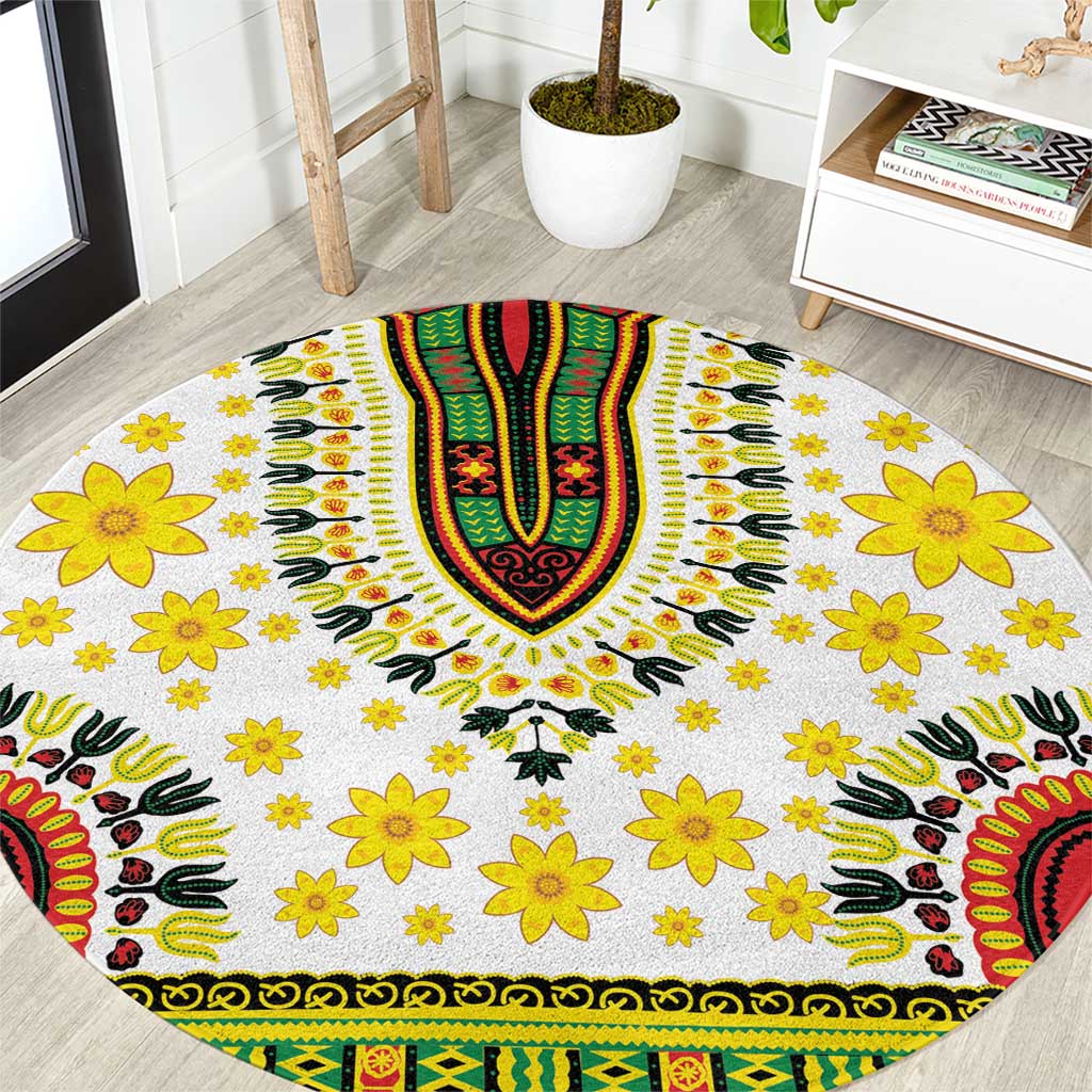 Enkutatash Dashiki and Adey Abeba Round Carpet