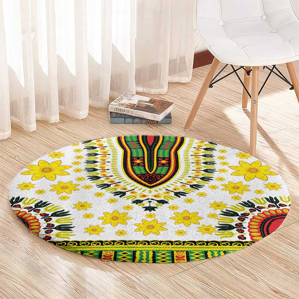 Enkutatash Dashiki and Adey Abeba Round Carpet