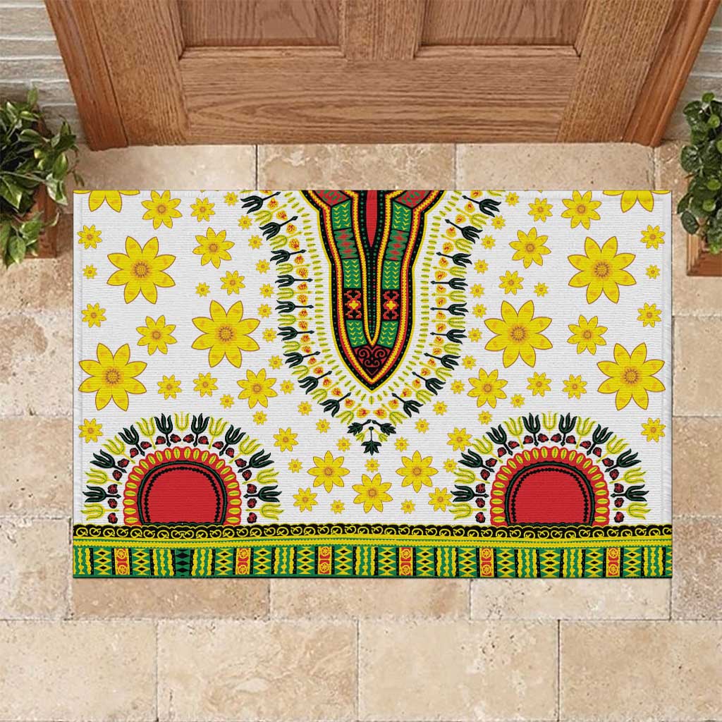 Enkutatash Dashiki and Adey Abeba Rubber Doormat - Wonder Print Shop