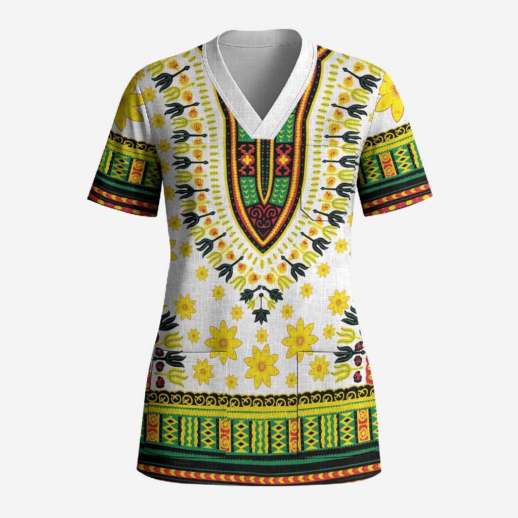 Afro Enkutatash Dashiki and Adey Abeba Scrub Top