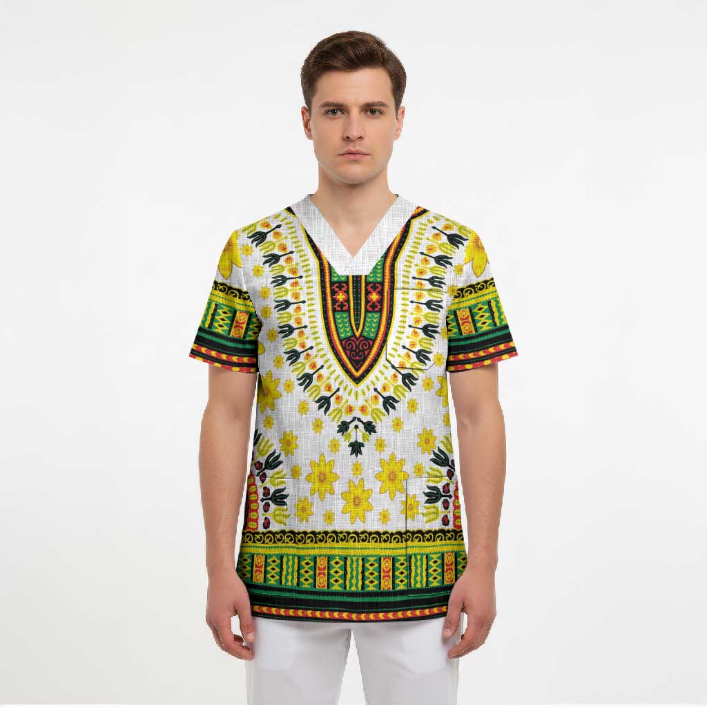 Afro Enkutatash Dashiki and Adey Abeba Scrub Top