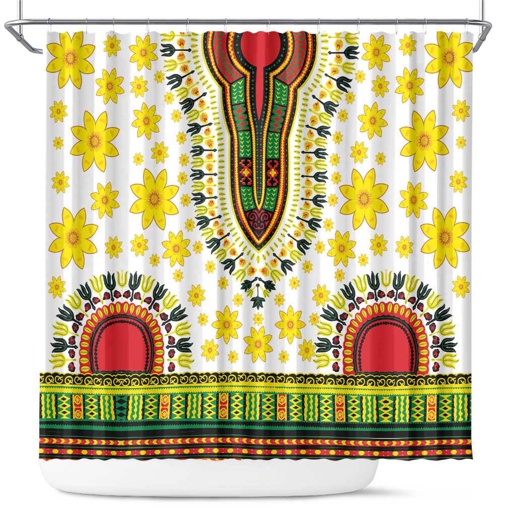 Enkutatash Dashiki and Adey Abeba Shower Curtain