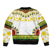 Enkutatash Dashiki and Adey Abeba Sleeve Zip Bomber Jacket - Wonder Print Shop