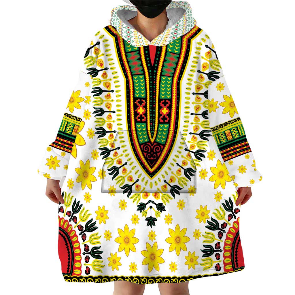 Enkutatash Dashiki and Adey Abeba Wearable Blanket Hoodie - Wonder Print Shop