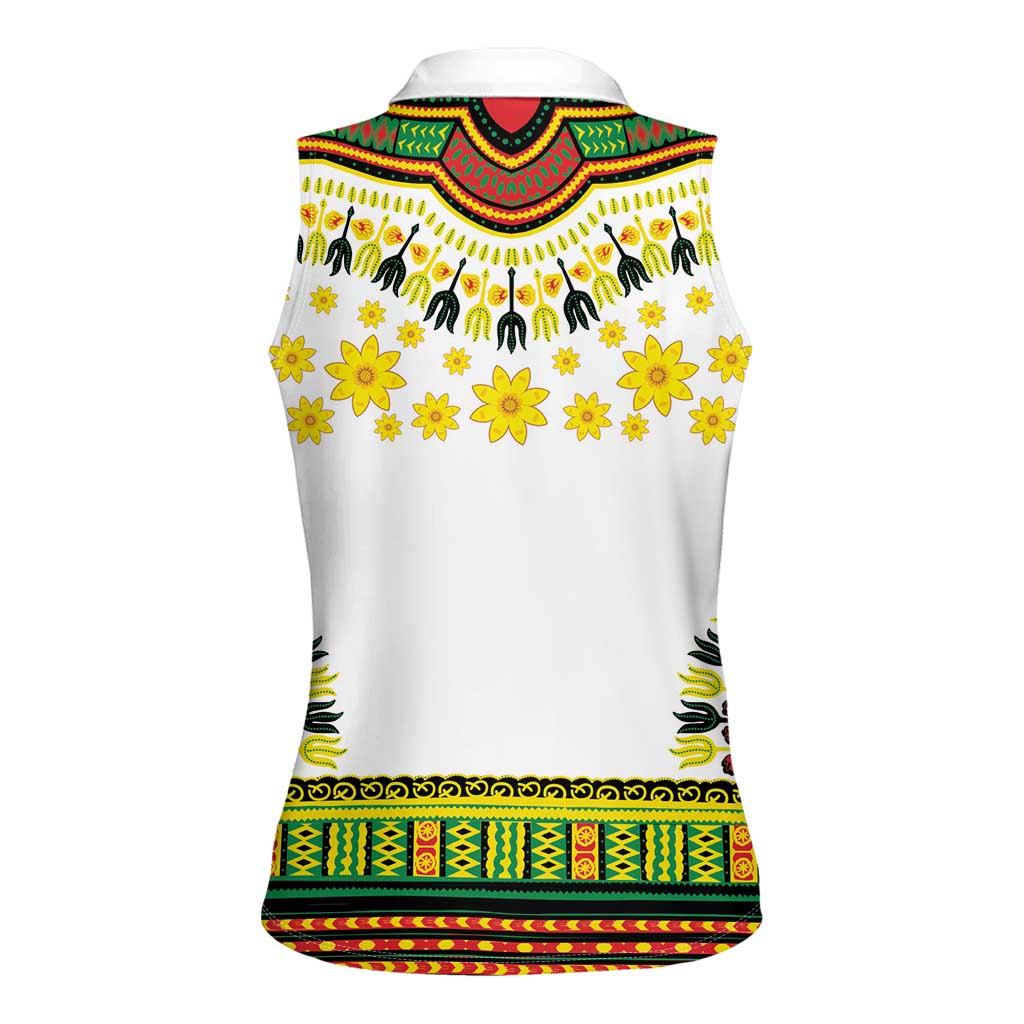 Enkutatash Dashiki and Adey Abeba Women Sleeveless Polo Shirt - Wonder Print Shop