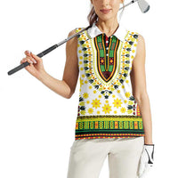 Enkutatash Dashiki and Adey Abeba Women Sleeveless Polo Shirt - Wonder Print Shop