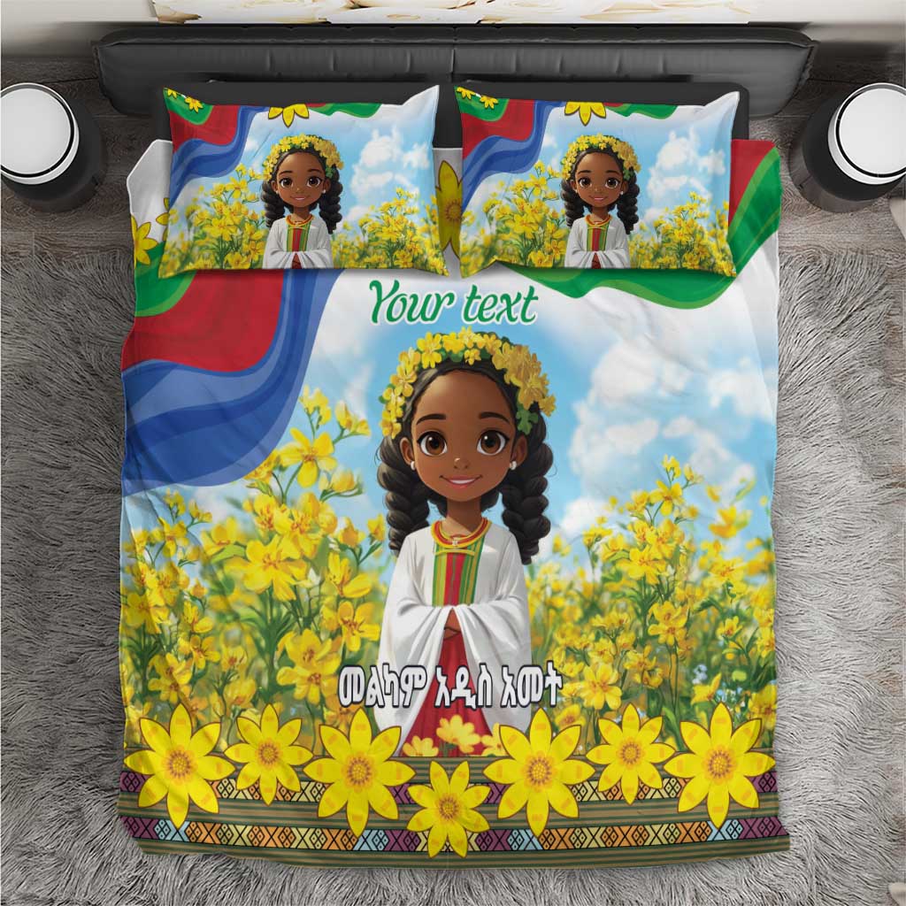 Happy Enkutatash Eritrea Personalized Bedding Set Beautiful Girl Adey Abeba Flower LT9 - Wonder Print Shop