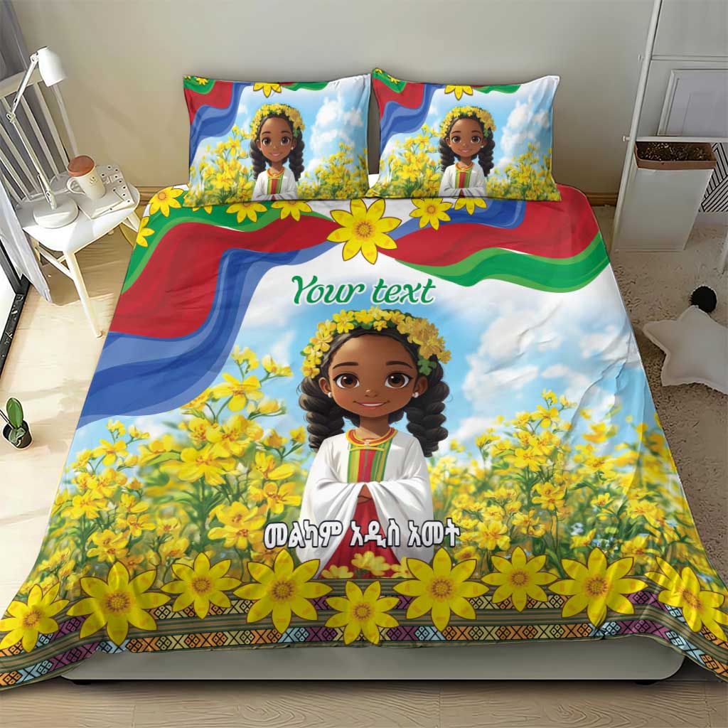 Happy Enkutatash Eritrea Personalized Bedding Set Beautiful Girl Adey Abeba Flower LT9 - Wonder Print Shop