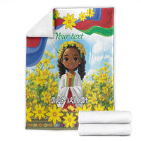 Happy Enkutatash Eritrea Personalized Blanket Beautiful Girl Adey Abeba Flower