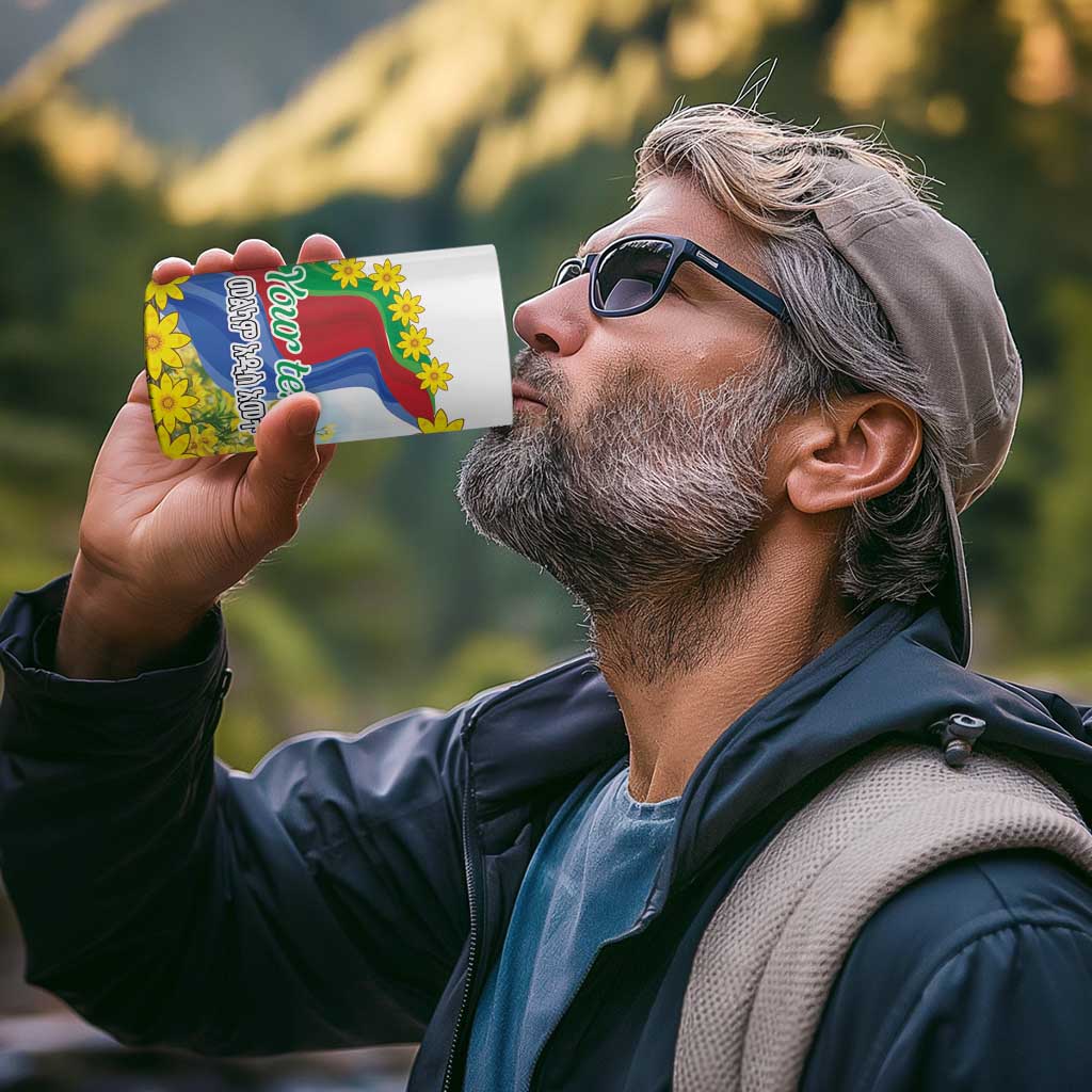 Happy Enkutatash Eritrea Personalized 4 in 1 Can Cooler Tumbler Beautiful Girl Adey Abeba Flower LT9 - Wonder Print Shop