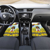 Happy Enkutatash Eritrea Personalized Car Mats Beautiful Girl Adey Abeba Flower LT9 - Wonder Print Shop