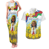 Happy Enkutatash Eritrea Personalized Couples Matching Tank Maxi Dress and Hawaiian Shirt Beautiful Girl Adey Abeba Flower LT9 - Wonder Print Shop