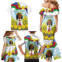 Happy Enkutatash Eritrea Personalized Family Matching Mermaid Dress and Hawaiian Shirt Beautiful Girl Adey Abeba Flower LT9 - Wonder Print Shop